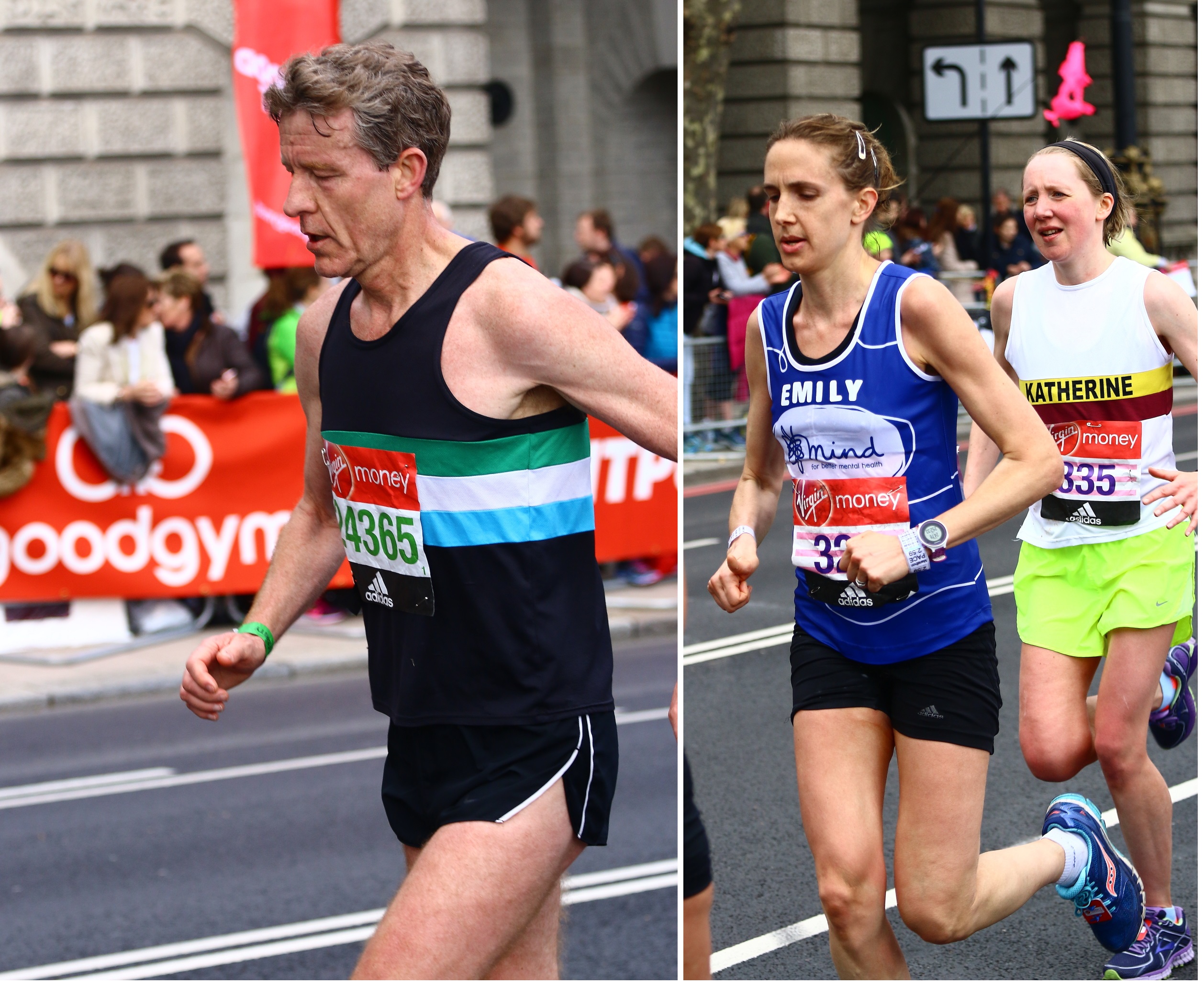 Chris Finill and Emily Antcliffe in the London Marathon