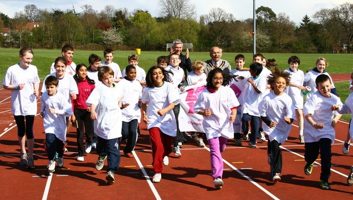 Triple jumper Jonathan Edwards visited during the build up to London 2012